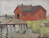 ALLAN FREELON (1895 - 1960) Untitled (Red Barn, Gloucester, MA).